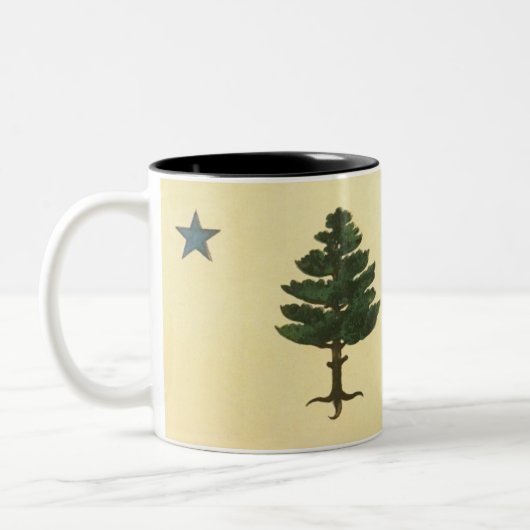 Oorspronkelijke staat van Maine Pine Tree Flag Mok (Links)