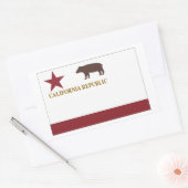 Oorspronkelijke staatsvlag van Californië Rechthoekige Sticker (Envelop)