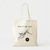 Oorspronkelijke tekening5 Chinese tijger Monogram  Tote Bag (Voorkant)