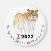 Oorspronkelijke tekening 1 Chinese tijgerjaargang  Magneet (Voorkant)