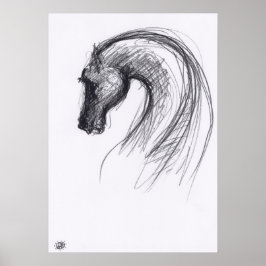 Oorspronkelijke tekening 1 Paardenjaar dierentuin  Poster