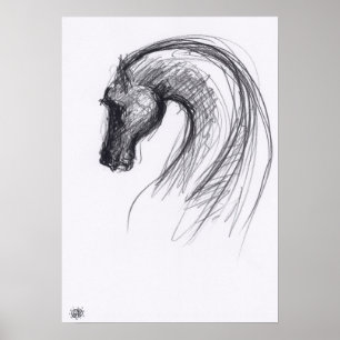 Oorspronkelijke tekening 1 Paardenjaar dierentuin Poster