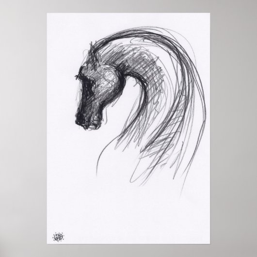 Oorspronkelijke tekening 1 Paardenjaar dierentuin  Poster (Voorkant)