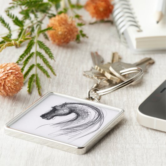 Oorspronkelijke tekening 1 Paardenjaar dierentuin  Sleutelhanger (Zijkant)