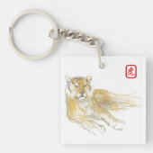 Oorspronkelijke tekening 2 Chinese tijgerjaar M Bi Sleutelhanger (Voorkant)