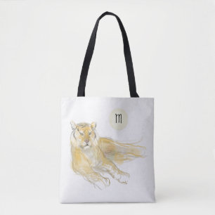 Oorspronkelijke tekening 2 Chinese tijgerjaar M Bi Tote Bag