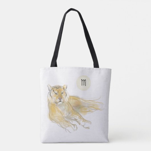 Oorspronkelijke tekening 2 Chinese tijgerjaar M Bi Tote Bag (Achterkant)