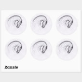 Oorspronkelijke tekening 2 Paardenjaar dierentuin  Ronde Sticker (Vel)