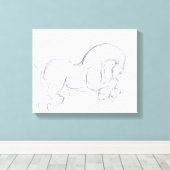 Oorspronkelijke tekening 3-paard jaarzodiek canvas (Insitu (Houten vloer))