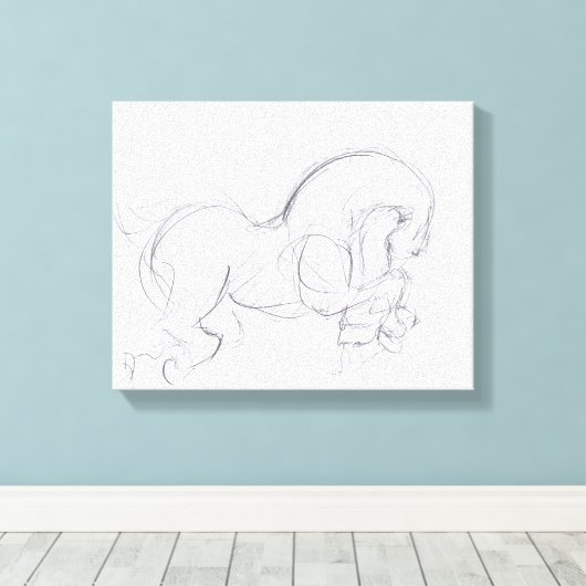 Oorspronkelijke tekening 3-paard jaarzodiek canvas (Insitu (Houten vloer))