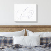 Oorspronkelijke tekening 3-paard jaarzodiek canvas (Insitu (Slaapkamer))
