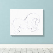 Oorspronkelijke tekening 3-paard jaarzodiek canvas (Insitu (Houten vloer))