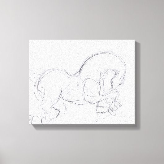 Oorspronkelijke tekening 3-paard jaarzodiek canvas (Voorkant)