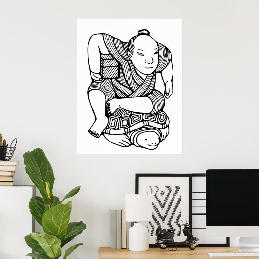 Oorspronkelijke tekening Netsuke Poster (Thuiskantoor)