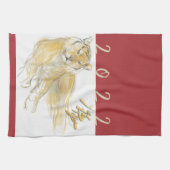 Oorspronkelijke tekening van het Chinese Jaar van  Theedoek (Horizontaal)