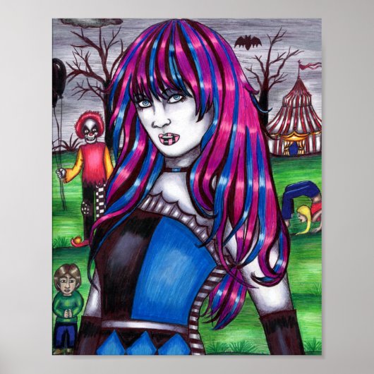 Oorspronkelijke tekening van Vampire Circus Freak Poster (Voorkant)
