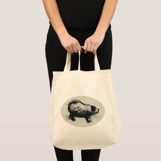 Oorspronkelijke tekening van Varken met 2019 Tote Bag (Voorkant (product))