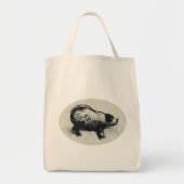 Oorspronkelijke tekening van Varken met 2019 Tote Bag (Voorkant)
