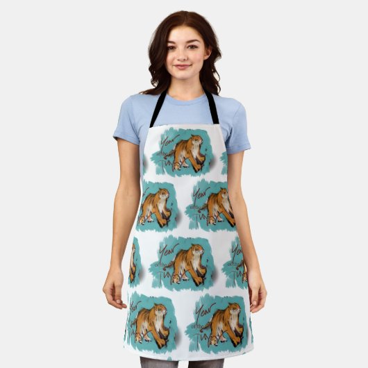 Oorspronkelijke tekenteller Chinees nieuwjaar AoA4 Schort (Gedragen)