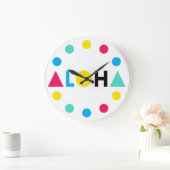 Oorspronkelijke tekst ALOHA kleurletters Classic R Grote Klok (Huis)