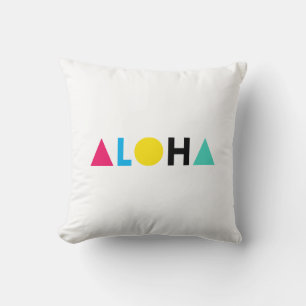 Oorspronkelijke tekst ALOHA kleurletters Classic R Kussen