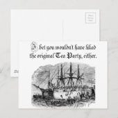 Oorspronkelijke thea-partij uitnodiging briefkaart (Voorkant / Achterkant)