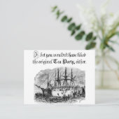 Oorspronkelijke thea-partij uitnodiging briefkaart (Staand voorkant)