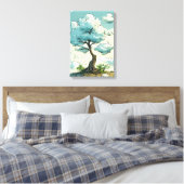 Oorspronkelijke titel: Cloud-Bearing Tree of Whims Canvas Afdruk (Insitu (Slaapkamer))