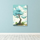 Oorspronkelijke titel: Cloud-Bearing Tree of Whims Canvas Afdruk (Insitu (Houten vloer))