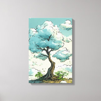 Oorspronkelijke titel: Cloud-Bearing Tree of Whims Canvas Afdruk