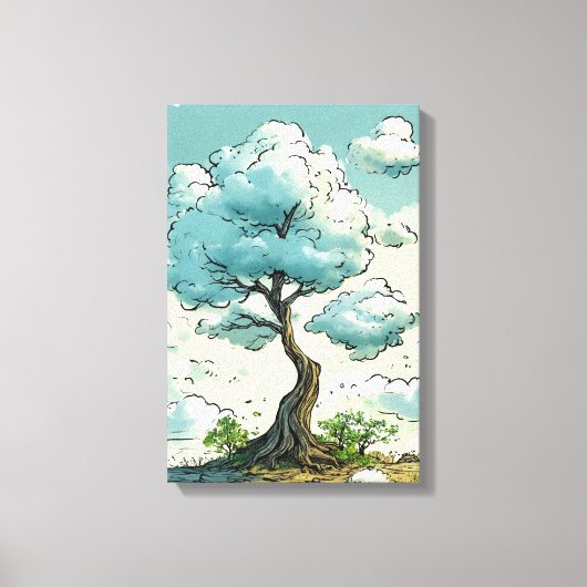 Oorspronkelijke titel: Cloud-Bearing Tree of Whims Canvas Afdruk (Voorkant)