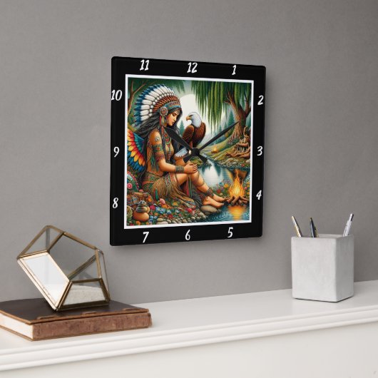 Oorspronkelijke titel: Eagle's Ascent Forest's Whi Vierkante Klok (Kantoor)