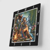 Oorspronkelijke titel: Eagle's Ascent River's Bend Vierkante Klok (Hoek)