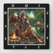 Oorspronkelijke titel: Eagle's Cry Forest's Light Vierkante Klok (Voorkant)