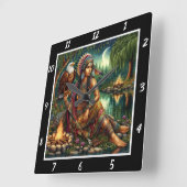 Oorspronkelijke titel: Eagle's Cry Forest's Light Vierkante Klok (Hoek)