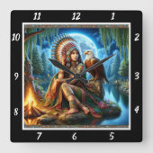 Oorspronkelijke titel: Eagle's eyes moon's reflect Vierkante Klok (Voorkant)