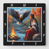 Oorspronkelijke titel: Eagle's flight river's glin Vierkante Klok (Voorkant)