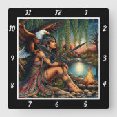 Oorspronkelijke titel: Eagle's form star's dance Vierkante Klok (Voorkant)