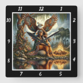 Oorspronkelijke titel: Eagle's Heart Stone's Whisp Vierkante Klok (Voorkant)