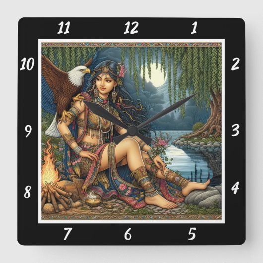 Oorspronkelijke titel: Eagle's shadow star's brill Vierkante Klok (Voorkant)