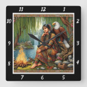 Oorspronkelijke titel: Eagle's shadow willow's res Vierkante Klok (Voorkant)