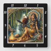 Oorspronkelijke titel: Eagle's Sight Forest's Dew Vierkante Klok (Voorkant)