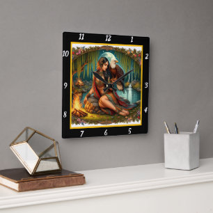 Oorspronkelijke titel: Eagle's Span Forest's Shade Vierkante Klok