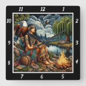 Oorspronkelijke titel: Eagle's watch Willow's murm Vierkante Klok (Voorkant)