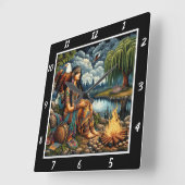 Oorspronkelijke titel: Eagle's watch Willow's murm Vierkante Klok (Hoek)