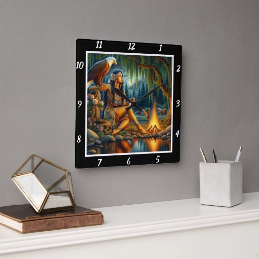 Oorspronkelijke titel: Eagle's wing forest's breat Vierkante Klok (Kantoor)