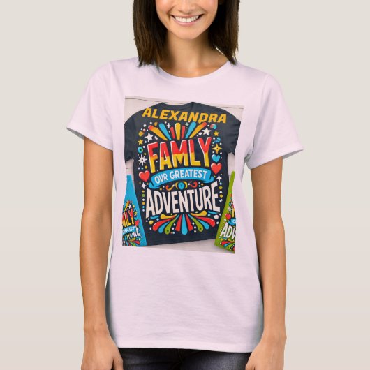 Oorspronkelijke titel: Family Adventure Crew - Mat T-shirt (Voorkant)