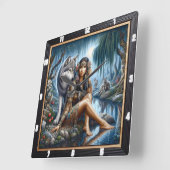 Oorspronkelijke titel: Fire Dance Night Dream Vierkante Klok (Hoek)