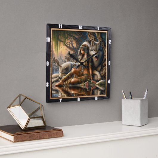 Oorspronkelijke titel: Forest floor evening dream Vierkante Klok (Kantoor)