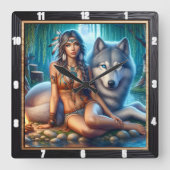 Oorspronkelijke titel: Forest Floor Morning Dew Vierkante Klok (Voorkant)